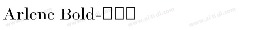 Arlene Bold字体转换